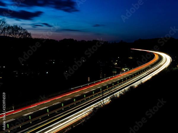Obraz 夕暮れ 高速道路