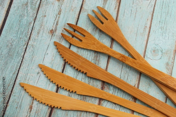 Obraz Couverts en bois