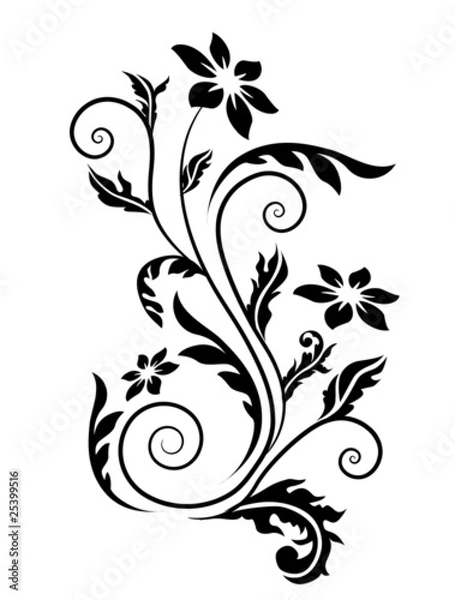 Obraz Swirl floral element
