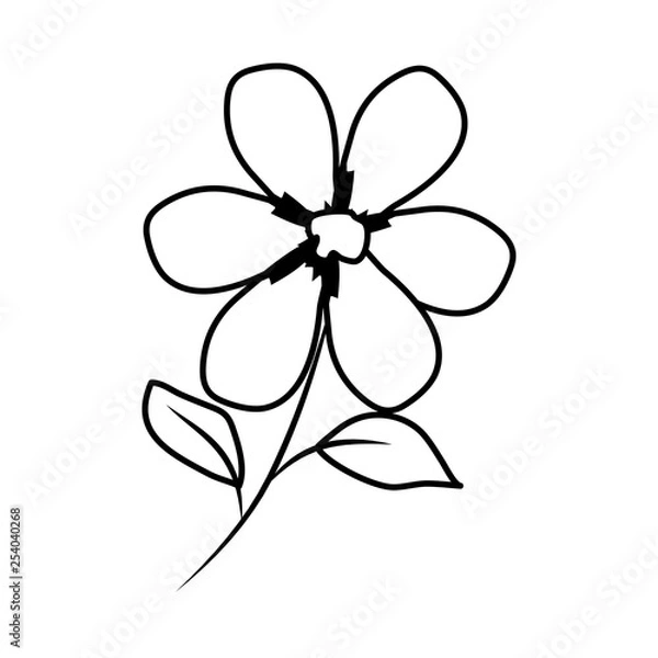 Obraz beautiful flower decorative icon