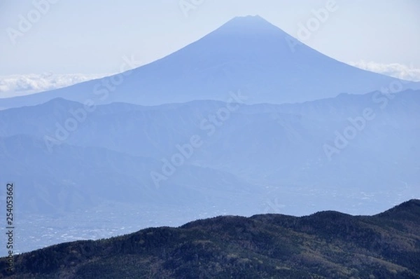 Fototapeta 国師ヶ岳より遠望富士山