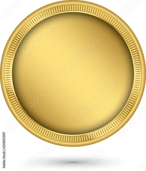 Obraz Gold coin, vector illustration