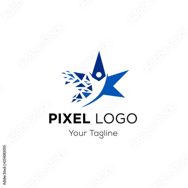 Fototapeta Pixel Logo Templates