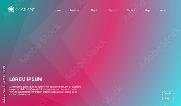 Fototapeta Website Landing Page Background, Modern Abstract Style