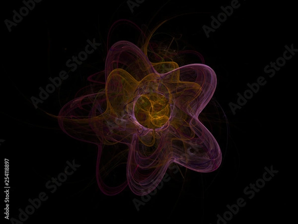 Fototapeta surreal futuristic digital 3d design art abstract background fractal illustration for meditation and decoration wallpaper