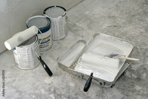 Obraz paint, rollers and pans