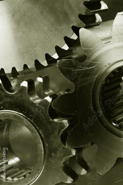 Fototapeta gears in old antique colors