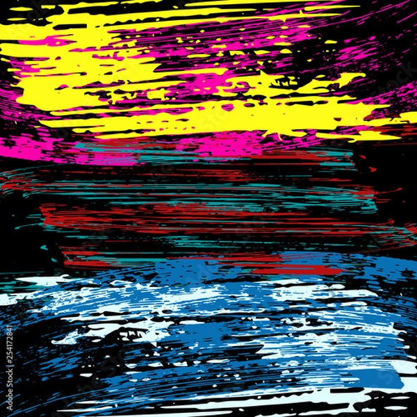 Obraz Beautiful abstract dark graffiti pattern illustration