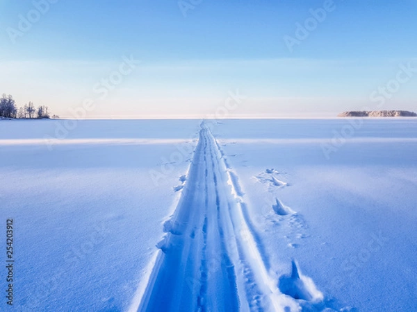 Obraz Path on Lake Ice