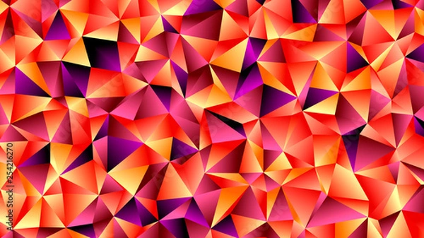 Obraz Trendy Orange Colors Low Poly Backdrop Design