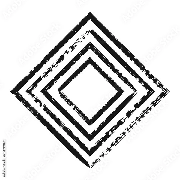 Obraz Vector pattern with squres. Black and white texture.
