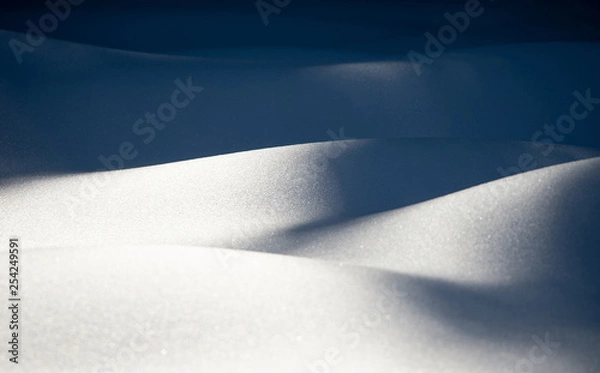 Obraz wavy snow dune texture - light and shadow