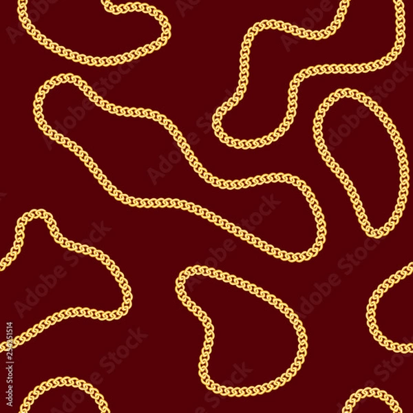 Fototapeta gold chain seamless pattern