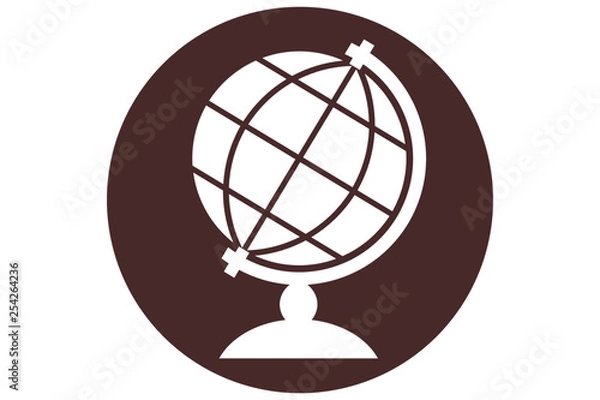 Obraz White Globe on Isolated Background