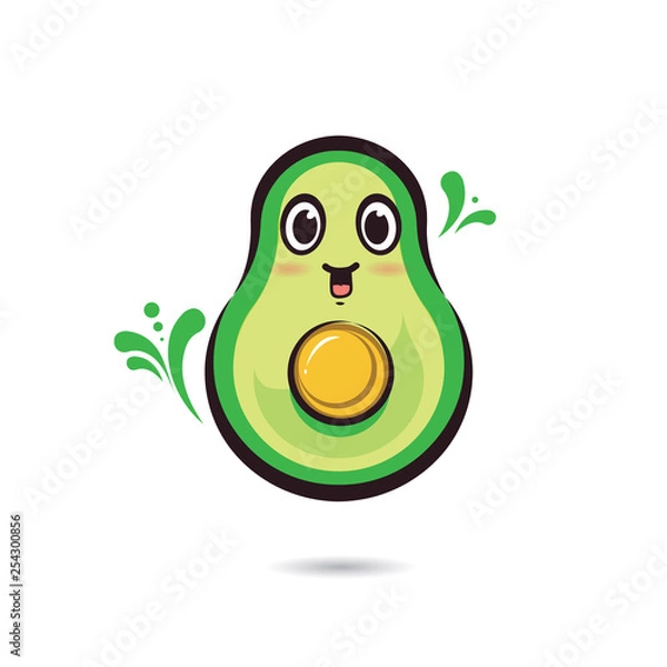 Obraz cute cartoon characters avocado