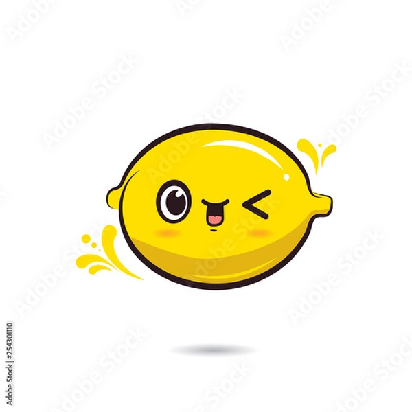 Obraz cute cartoon characters lemon