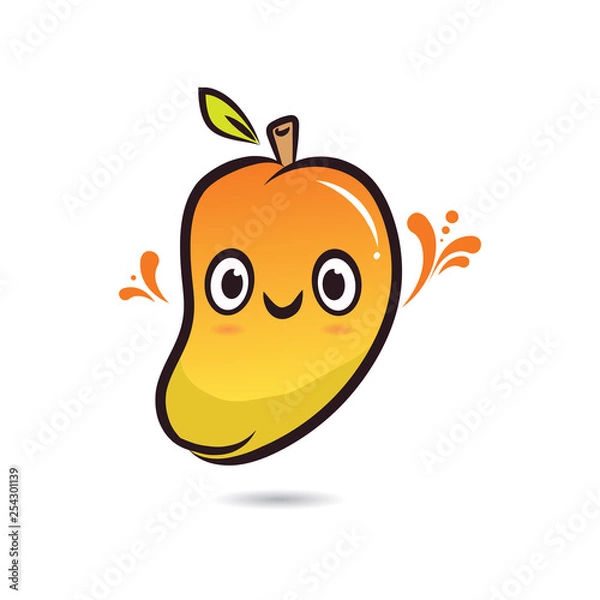 Obraz cute cartoon characters mango