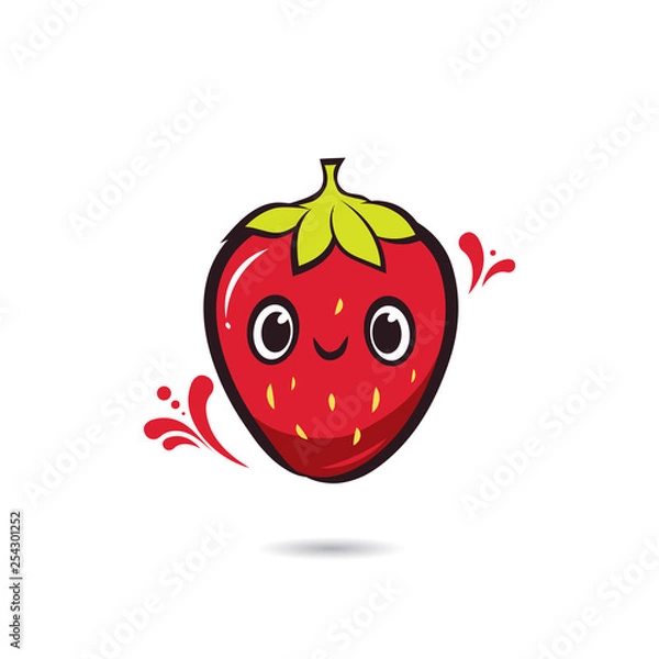 Obraz cute cartoon characters Strawberry