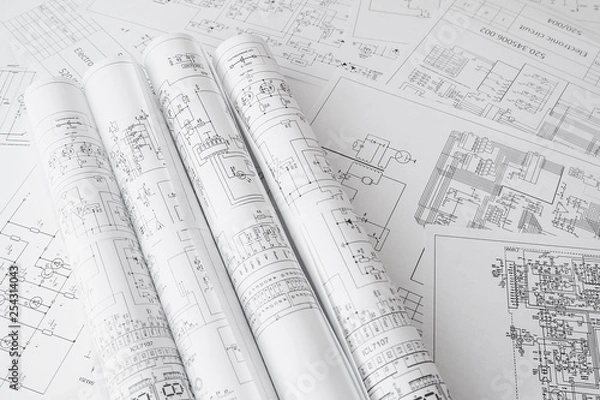 Obraz electrical engineering drawings	