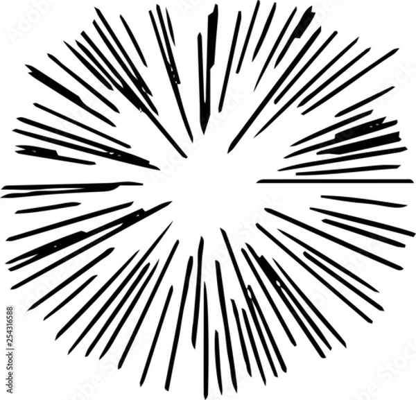 Fototapeta Rough sketch of dazzling light