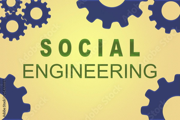 Fototapeta SOCIAL ENGINEERING concept