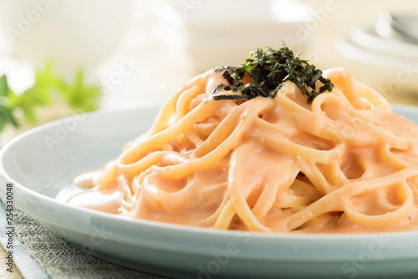 Fototapeta スパゲッティー　辛子明太子クリーム