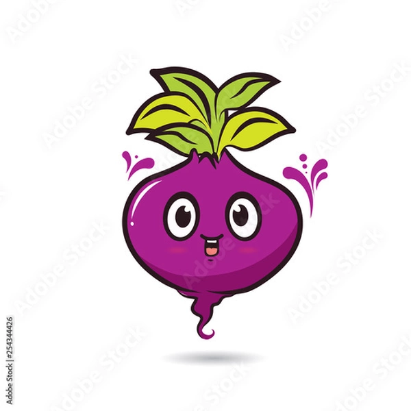 Obraz cute cartoon characters turnip