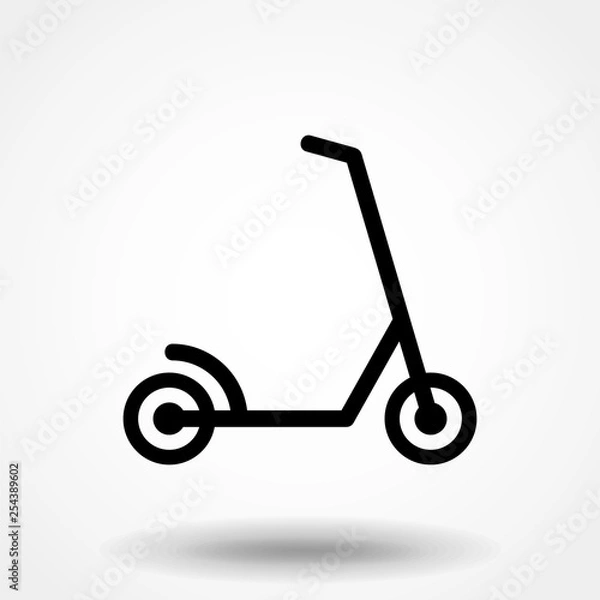 Fototapeta Vector scooter icon design on white background