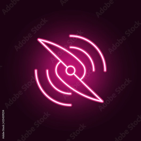 Fototapeta propeller icon. Elements of Drones in neon style icons. Simple icon for websites, web design, mobile app, info graphics