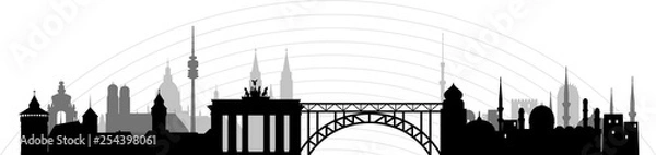 Obraz Orient Okzident Brücke skyline // Vektor