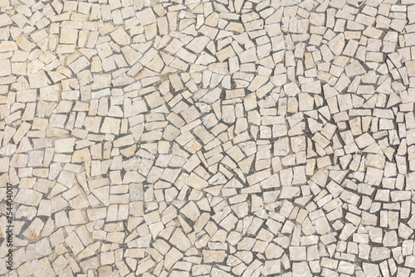 Obraz Typical portuguese pavement. Sidewalk in Porto. Portugal.