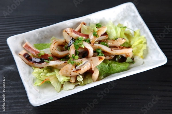 Fototapeta Stir-fried squid