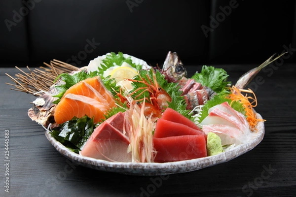 Obraz świeży talerz sashimi