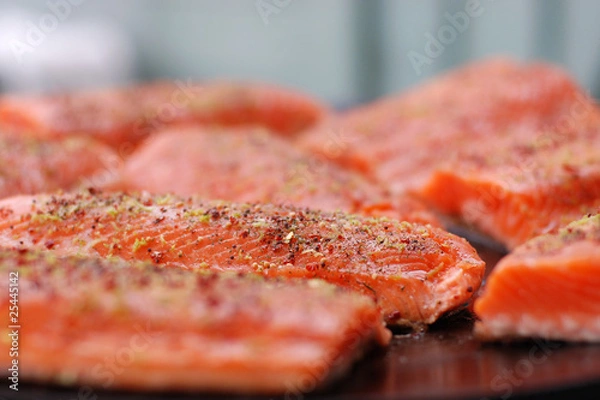 Obraz Salmon cooking