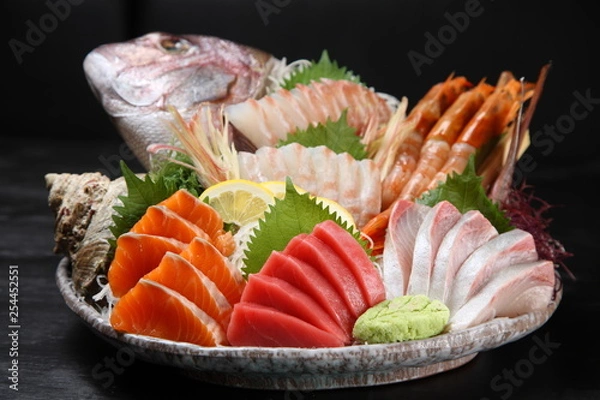 Obraz Red Snapper Whole Fish Sashimi Combo Plate