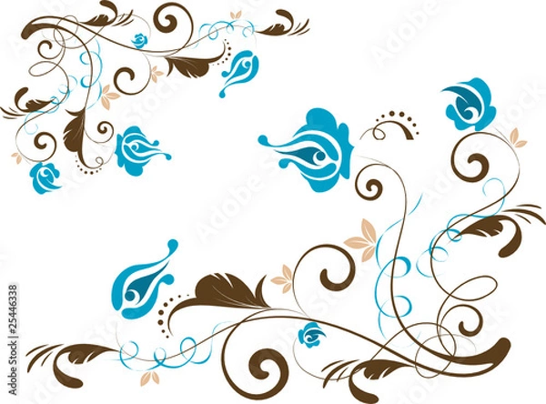 Obraz Floral abstract frame.
