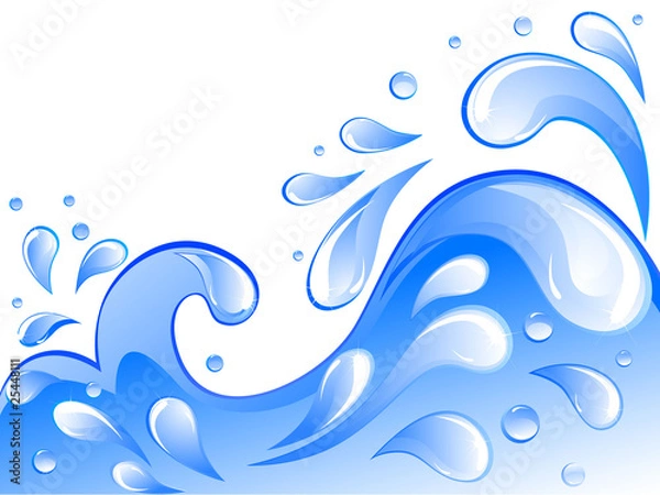 Obraz Card with water wave