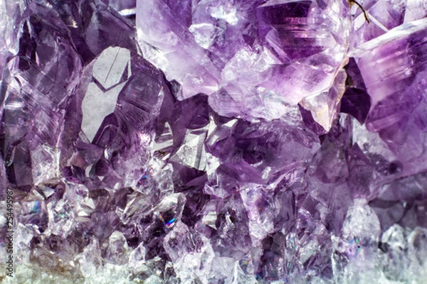 Fototapeta Abstract background texture of natural crystal amethyst