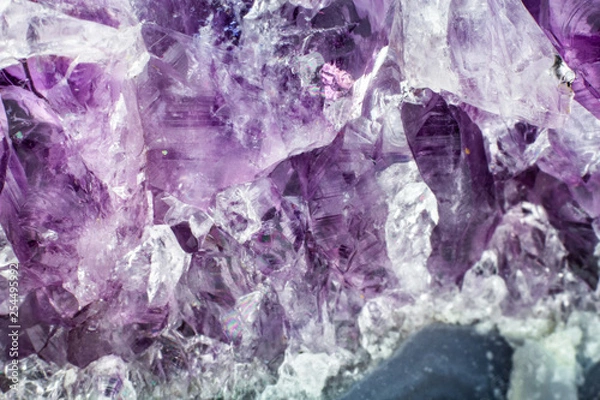 Fototapeta Abstract background texture of natural crystal amethyst