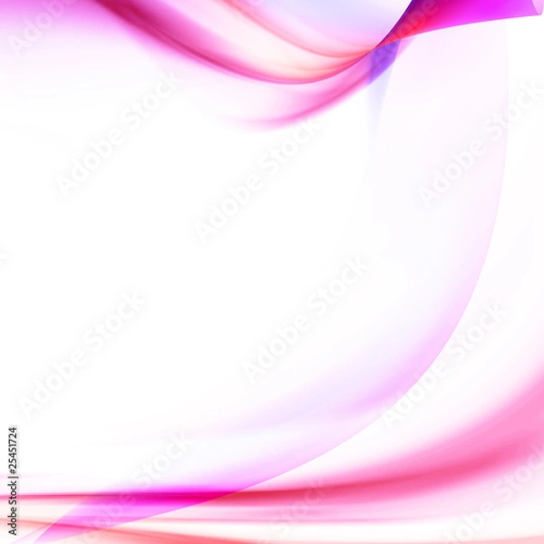 Fototapeta Geschwungene farbige Streifen mit Platz für Text