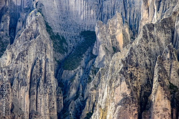 Fototapeta View on the rocks and the mountains of Iruya, Argentina