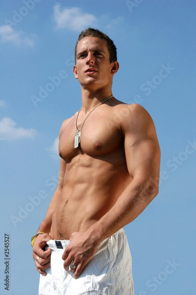 Obraz muskularny męski model