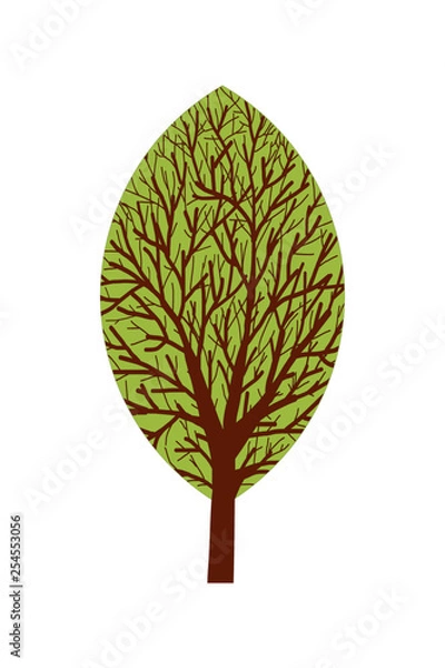 Obraz Leaf shaped Tree
