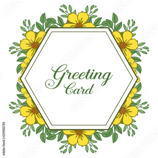 Fototapeta Vector illustration design artwork floral frame for template of greeting card