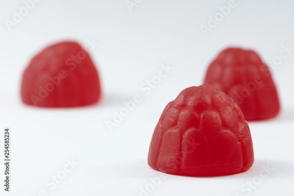 Obraz Raspberries on white background