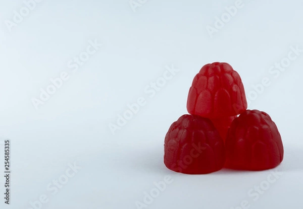 Obraz Raspberry pyramid on white background