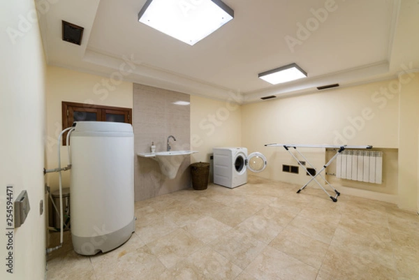 Obraz Laundry room with boiler