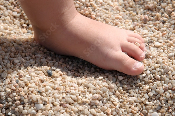 Obraz Pie de bebe en la arena