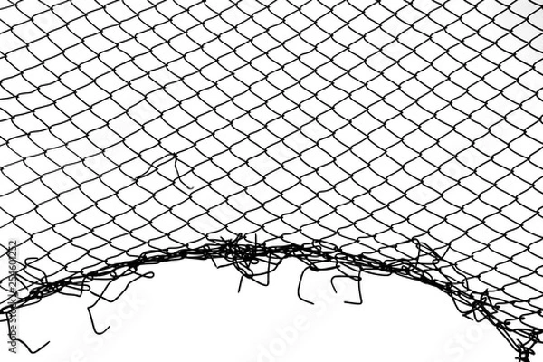 Fototapeta damage wire mesh