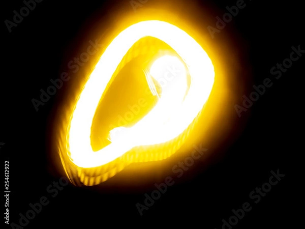 Fototapeta Abstract motion light shapes background with light lines and light effect isolated on black background